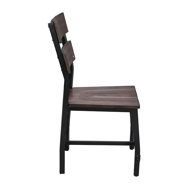 Acme Wooden Armless Side Chair in Oak, 2PK - ER-0211OAK