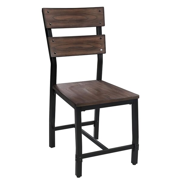 Acme Wooden Armless Side Chair in Oak, 2PK - ER-0211OAK