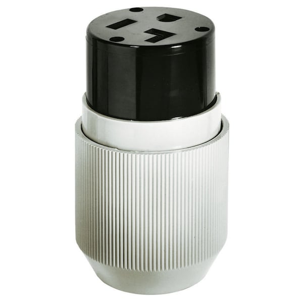 Bryant Straight Blade Devices, Female Connector, HD, Straight, 30A 125V, 2-Pole 3- Wire Grounding, 5-30R - 9530NC
