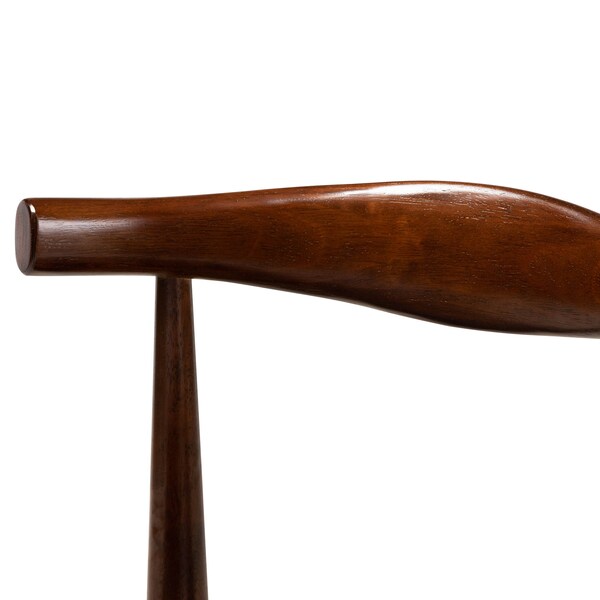 Baxton Studio Black Faux Leather Upholstered Walnut Finished Wood Dining Chair, PK2 - 155-9546