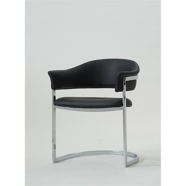 Gfancy Fixtures Contemporary Leatherette Dining Chair - Black - GF2474561