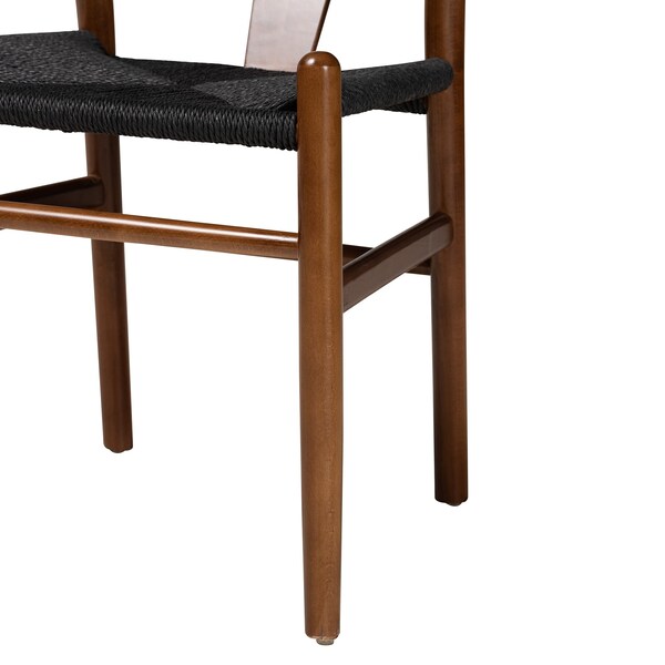 Baxton Studio Paxton Modern Walnut Brown Finished Wood 2Piece Dining Chair Set, PR - 224-2PC-12347-ZORO