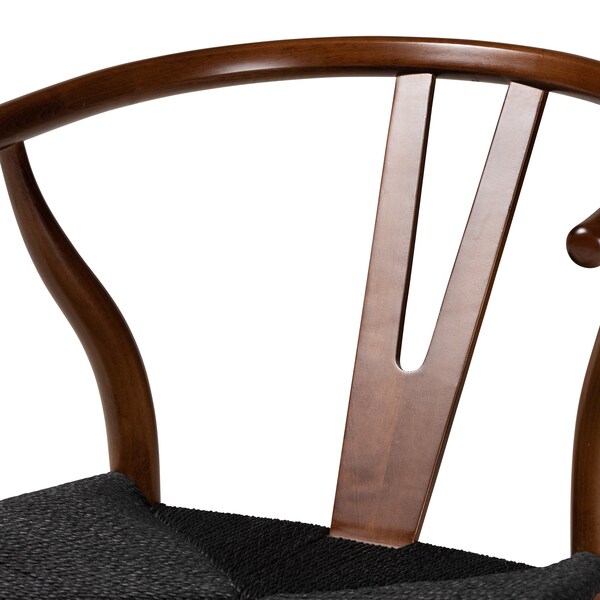 Baxton Studio Paxton Modern Walnut Brown Finished Wood 2Piece Dining Chair Set, PR - 224-2PC-12347-ZORO
