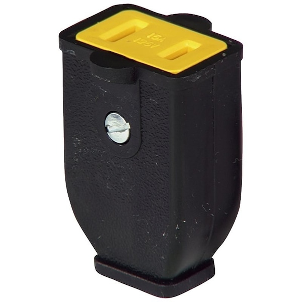Eaton Wiring Devices Electrical Connector, 2 -Pole, 15 A, 125 V, NEMA: NEMA 1-15, Black - SA155