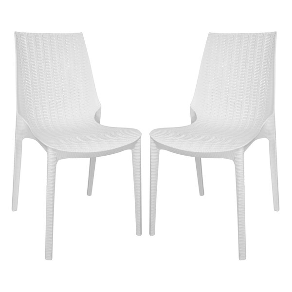 Kd Americana Kent Outdoor Dining Chair, White, 2PK - KD3042435