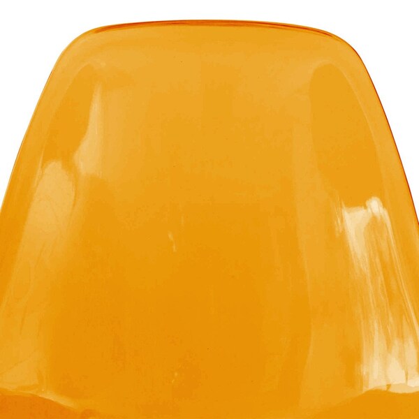 Leisuremod Cresco Plastic Dining Side Chair with Gold Base, Transparent Orange - CR19TORG