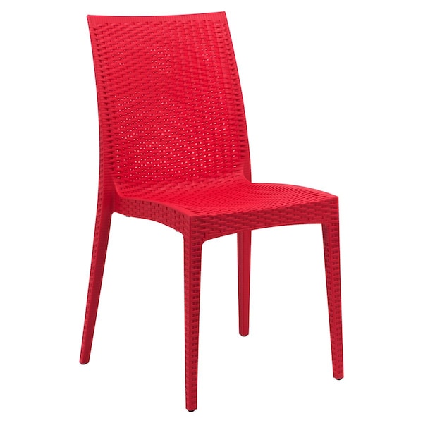 Kd Americana 35 x 16 in. Weave Mace Indoor & Outdoor Armless Dining Chair, Red - KD3036428