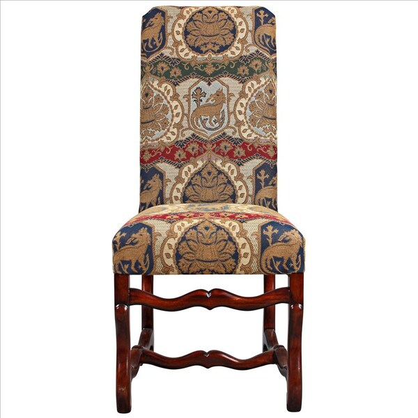 Design Toscano Chateau DuMonde Coat of Arms Dining Side Chair - AF51194