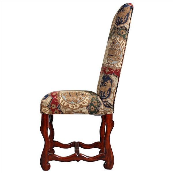 Design Toscano Chateau DuMonde Coat of Arms Dining Side Chair - AF51194