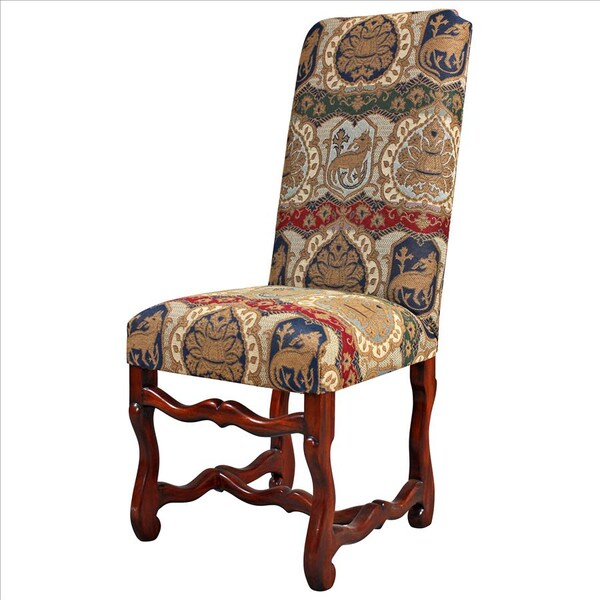 Design Toscano Chateau DuMonde Coat of Arms Dining Side Chair - AF51194