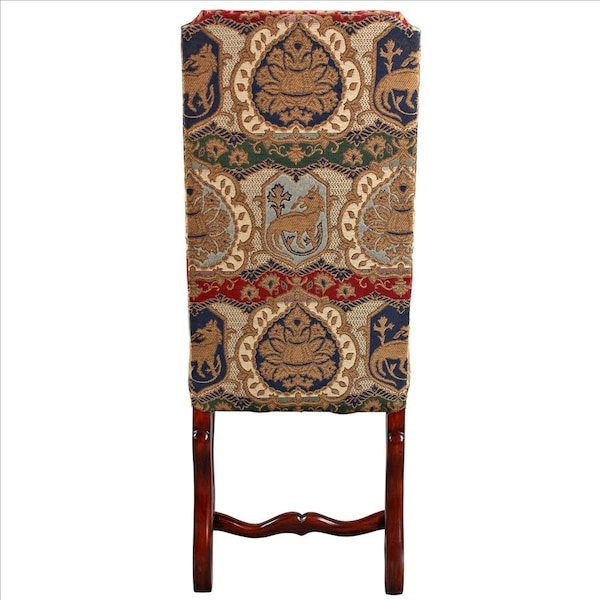 Design Toscano Chateau DuMonde Coat of Arms Dining Side Chair - AF51194