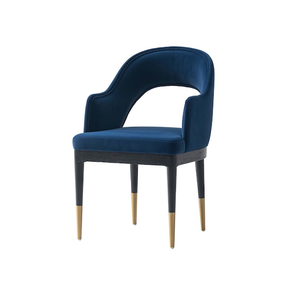 Manhattan Comfort Carrington Dining Armchair in Midnight Blue - DC089AR-BL