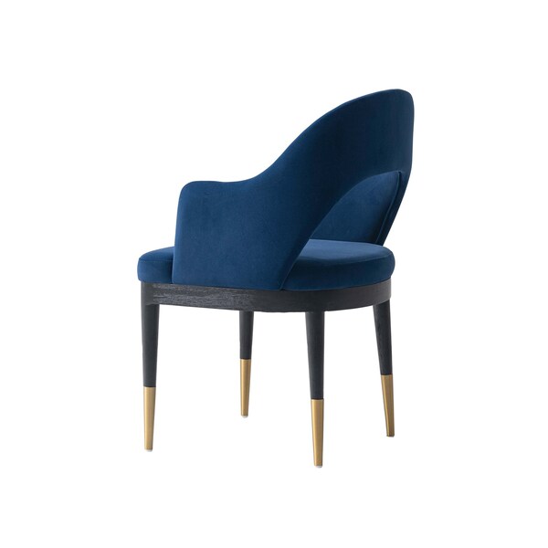 Manhattan Comfort Carrington Dining Armchair in Midnight Blue - DC089AR-BL