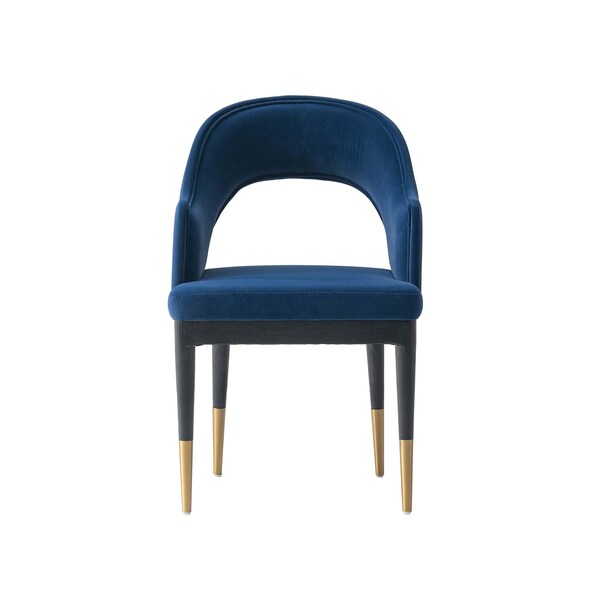Manhattan Comfort Carrington Dining Armchair in Midnight Blue - DC089AR-BL
