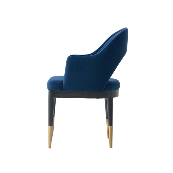 Manhattan Comfort Carrington Dining Armchair in Midnight Blue - DC089AR-BL