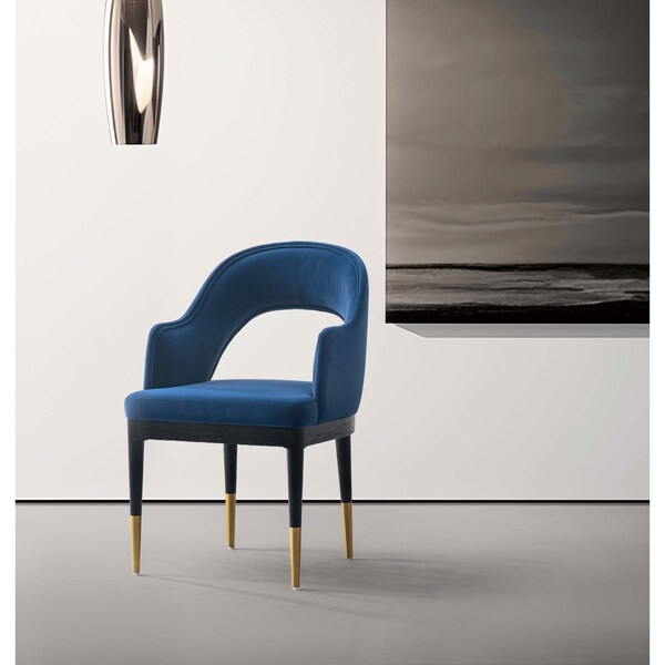 Manhattan Comfort Carrington Dining Armchair in Midnight Blue - DC089AR-BL