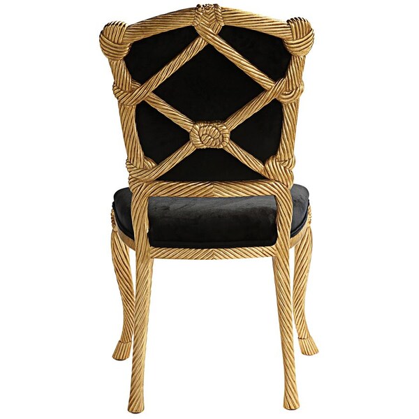 Design Toscano Chateau de Compiegne Rope and Tassel Carved Chairs - AF951605