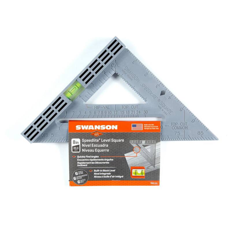 Swanson 8 in. Composite Speedlite Level Rafter Square (Gray) - T0111