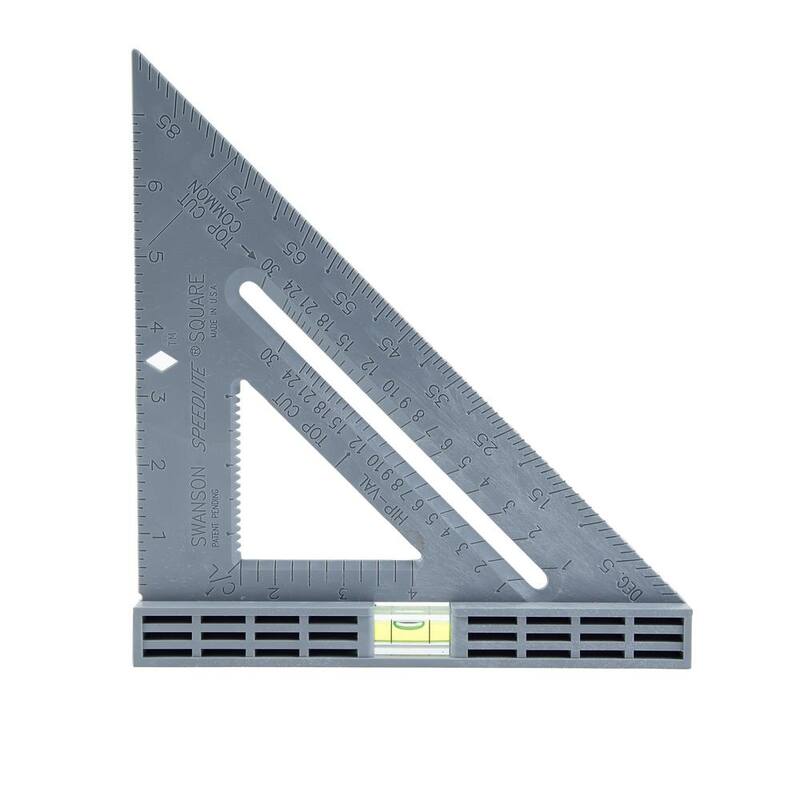 Swanson 8 in. Composite Speedlite Level Rafter Square (Gray) - T0111