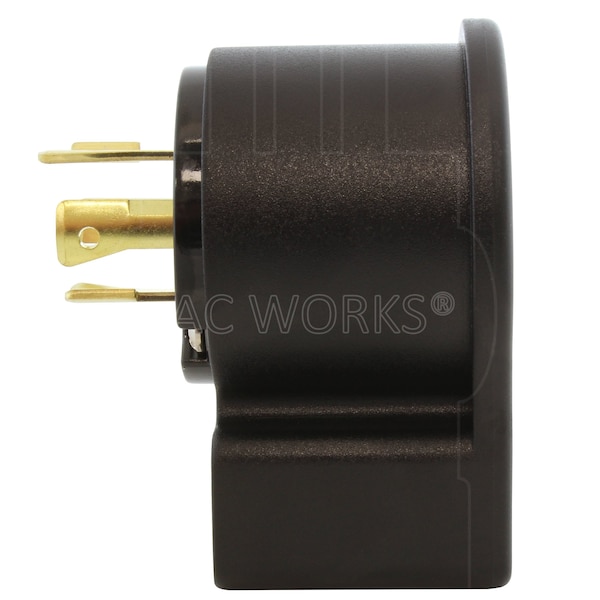 Ac Works NEMA L15-20P 3-Phase 20A 250V 4-Prong Elbow Locking Male Plug With UL, C-UL Approval - ASEL1520P