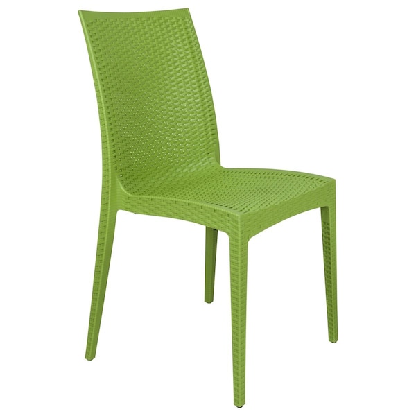 Kd Americana 35 x 16 in. Weave Mace Indoor & Outdoor Armless Dining Chair, Lime Green - KD3026964