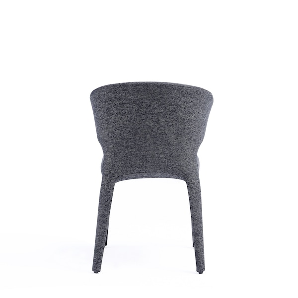 Manhattan Comfort Conrad Woven Tweed Dining Chair in Black - Set of 4 - 2-DC031-WBK