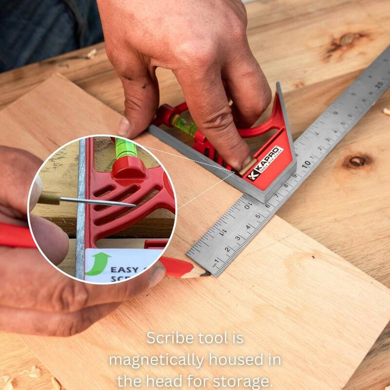 Kapro 12 in. Magnetic Lock Combination Square with Zinc Head - 325M