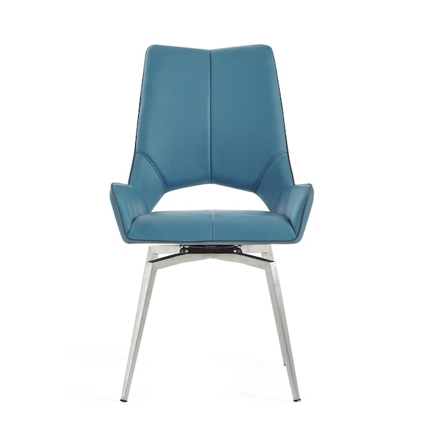 Global Furniture Usa Contemporary PU D4878 Turquiose Dining Chair - 3193
