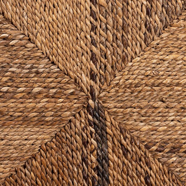 Baxton Studio Laymi Modern Bohemian Dark Brown Mahogany Wood and Banana Fiber Dining Chair - 228-13137-ZORO