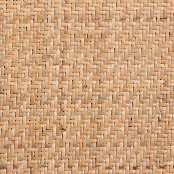 Baxton Studio Tartan Mid-Century Brown Woven Rattan and Wood Dining Chair Set(2PC) PR - 195-2PC-12390-ZORO