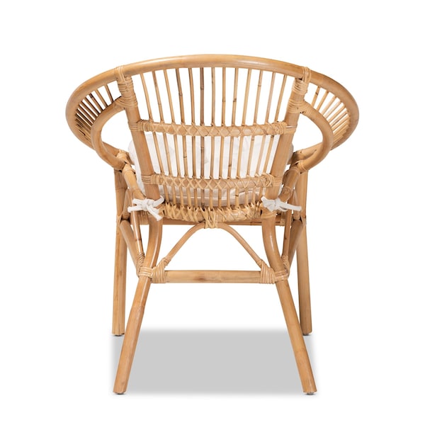 Baxton Studio Adrina Modern Bohemian Natural Brown Rattan Dining Chair - 210-12713