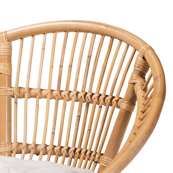 Baxton Studio Adrina Modern Bohemian Natural Brown Rattan Dining Chair - 210-12713