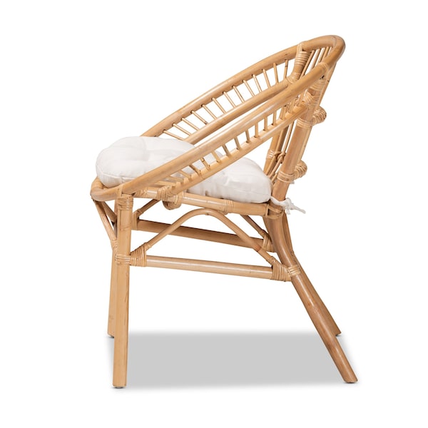 Baxton Studio Adrina Modern Bohemian Natural Brown Rattan Dining Chair - 210-12713