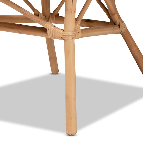Baxton Studio Adrina Modern Bohemian Natural Brown Rattan Dining Chair - 210-12713