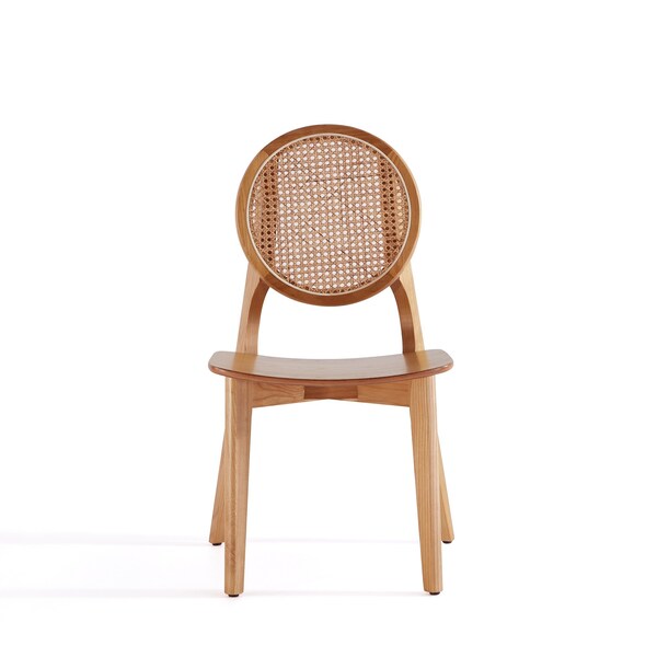 Manhattan Comfort Versailles Round Dining Chair in Nature Cane, Set of 2 - DCCA11-NA