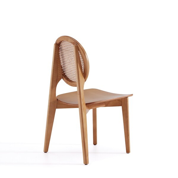 Manhattan Comfort Versailles Round Dining Chair in Nature Cane, Set of 2 - DCCA11-NA