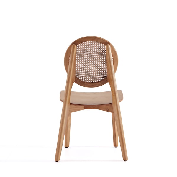 Manhattan Comfort Versailles Round Dining Chair in Nature Cane, Set of 2 - DCCA11-NA