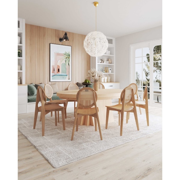 Manhattan Comfort Versailles Round Dining Chair in Nature Cane, Set of 2 - DCCA11-NA