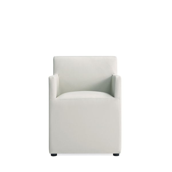 Manhattan Comfort Anna Square Faux Leather Dining Chair in Light Stone Grey - Set of 2 - 2-DC058AR-ST