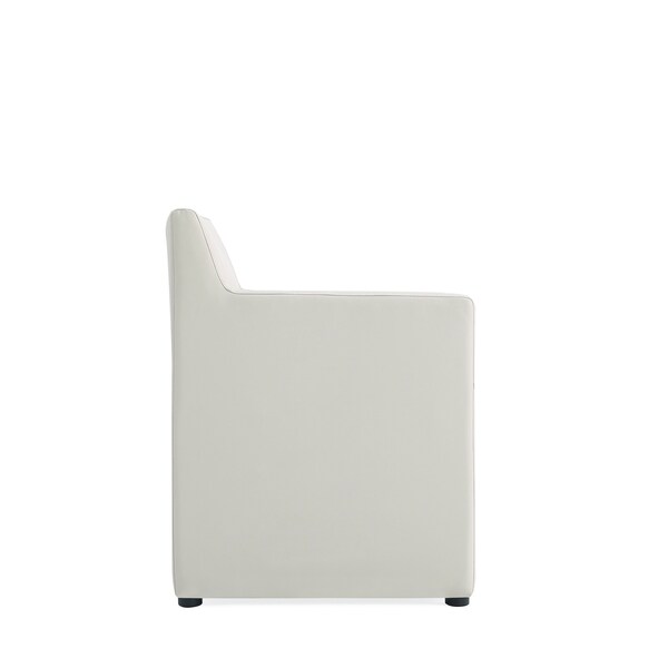 Manhattan Comfort Anna Square Faux Leather Dining Chair in Light Stone Grey - Set of 2 - 2-DC058AR-ST