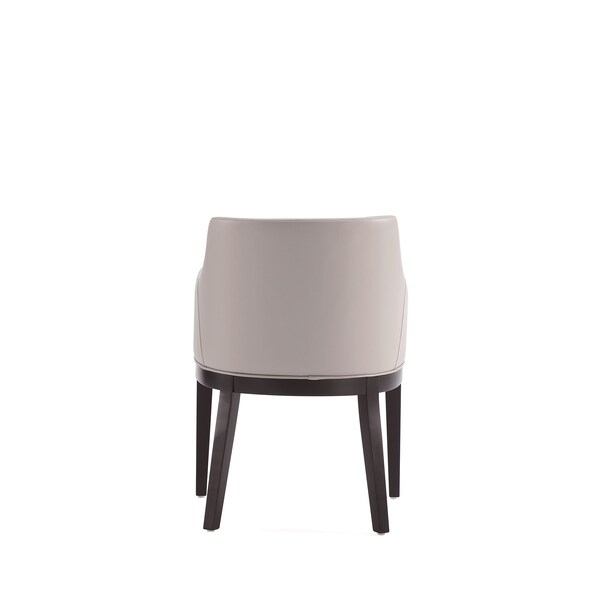 Manhattan Comfort Gansevoort Faux Leather Dining Armchair in Light Grey - DC051AR-LG