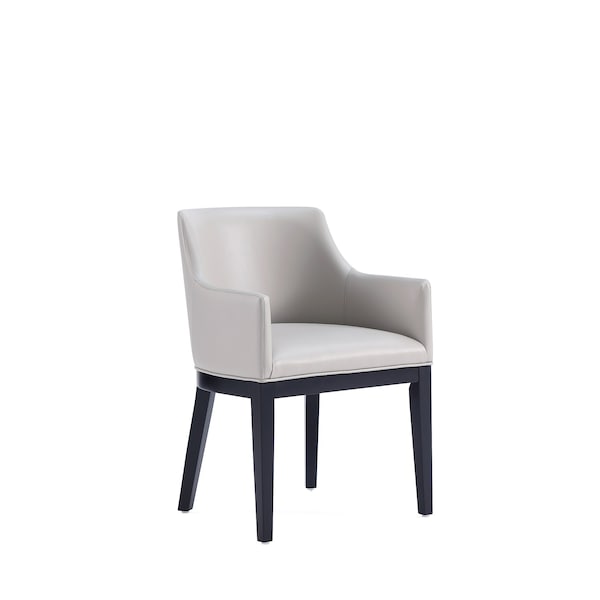Manhattan Comfort Gansevoort Faux Leather Dining Armchair in Light Grey - DC051AR-LG