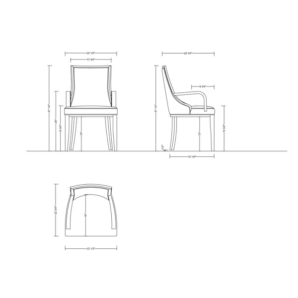Manhattan Comfort Grand Faux Leather and Velvet Dining Armchair in Tan with Beech Wood Frame - Set of 2 - 2-DC048AR-TN
