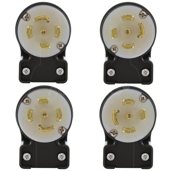Ac Works NEMA L21-30P 30A 3-Phase 120/208V 3PY, Elbow 5-Wire Locking Male UL, C-UL Approval - ASEL2130P