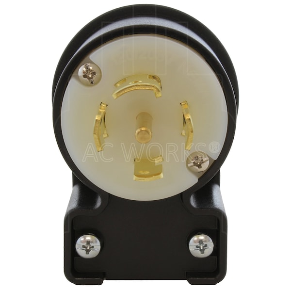 Ac Works NEMA L21-30P 30A 3-Phase 120/208V 3PY, Elbow 5-Wire Locking Male UL, C-UL Approval - ASEL2130P