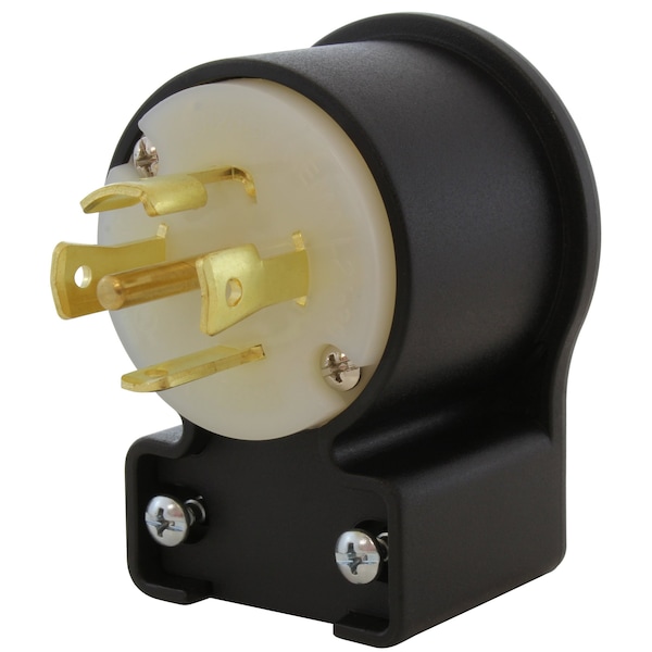 Ac Works NEMA L21-30P 30A 3-Phase 120/208V 3PY, Elbow 5-Wire Locking Male UL, C-UL Approval - ASEL2130P