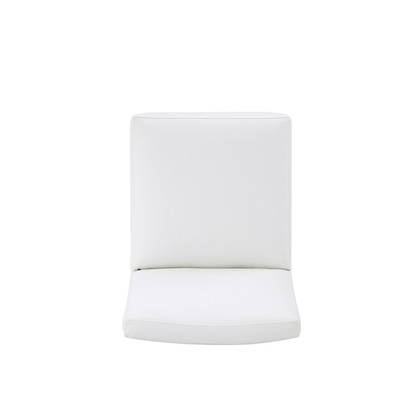 Manhattan Comfort Anna Square Faux Leather Dining Chair in Cream - DC058-CR