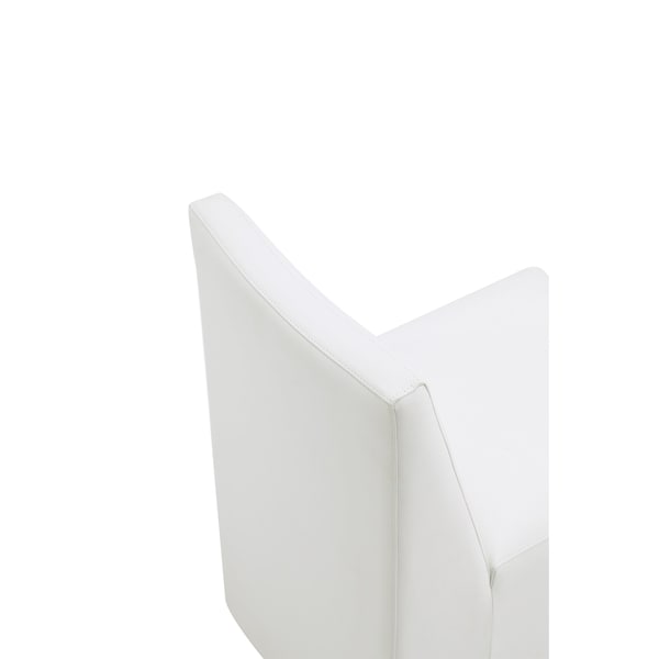 Manhattan Comfort Anna Square Faux Leather Dining Chair in Cream - DC058-CR