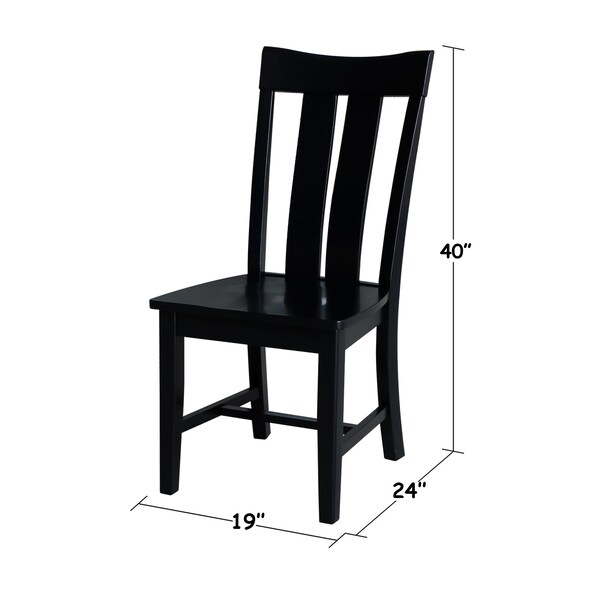 Whitewood Industries Set of Two Ava Dining Chairs, Black, PK2 - CI46-13P