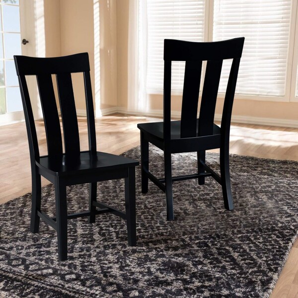 Whitewood Industries Set of Two Ava Dining Chairs, Black, PK2 - CI46-13P
